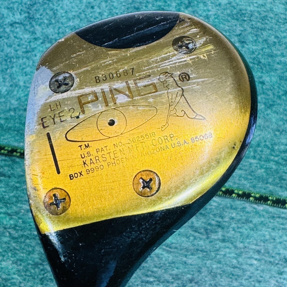 Vintage Ping Eye 2 1 Driver Mens LH Steel Shaft Single Black Golf Club USA
